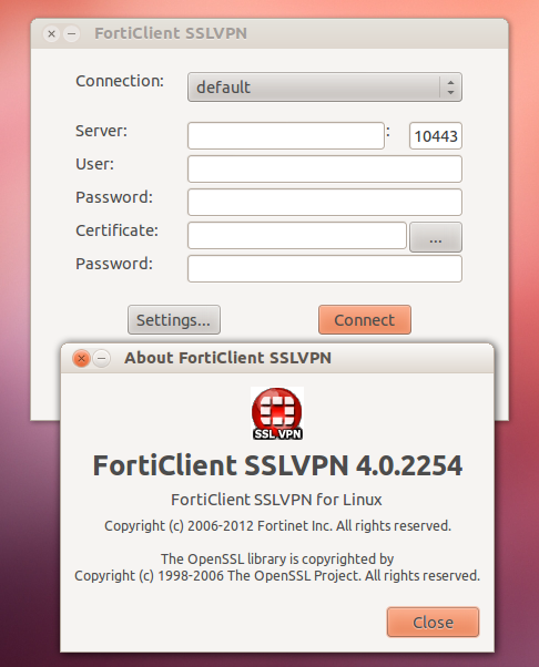 fortinet vpn ssl client