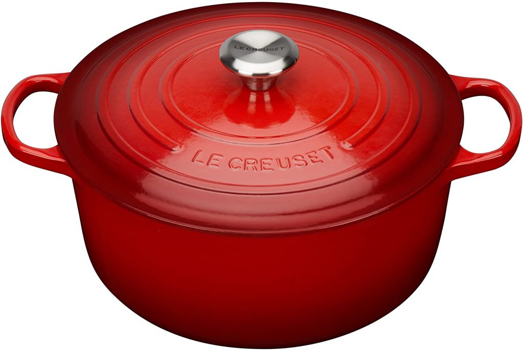 LE CREUSET Cast Iron Signature Round Casserole, 30cm - Cerise